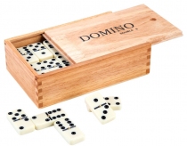 Dominos Double 9 avec pivot - Boîte bois