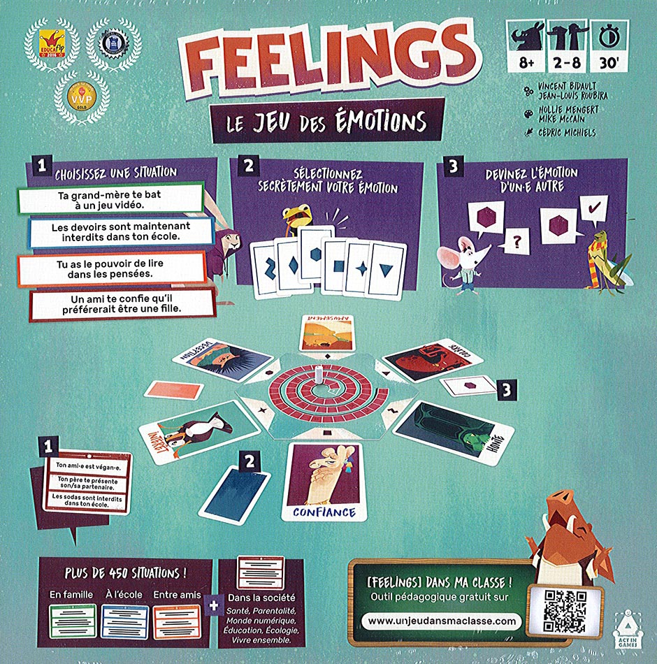 Le jeu Feelings : que d'émotions ! - Charivari à l'école