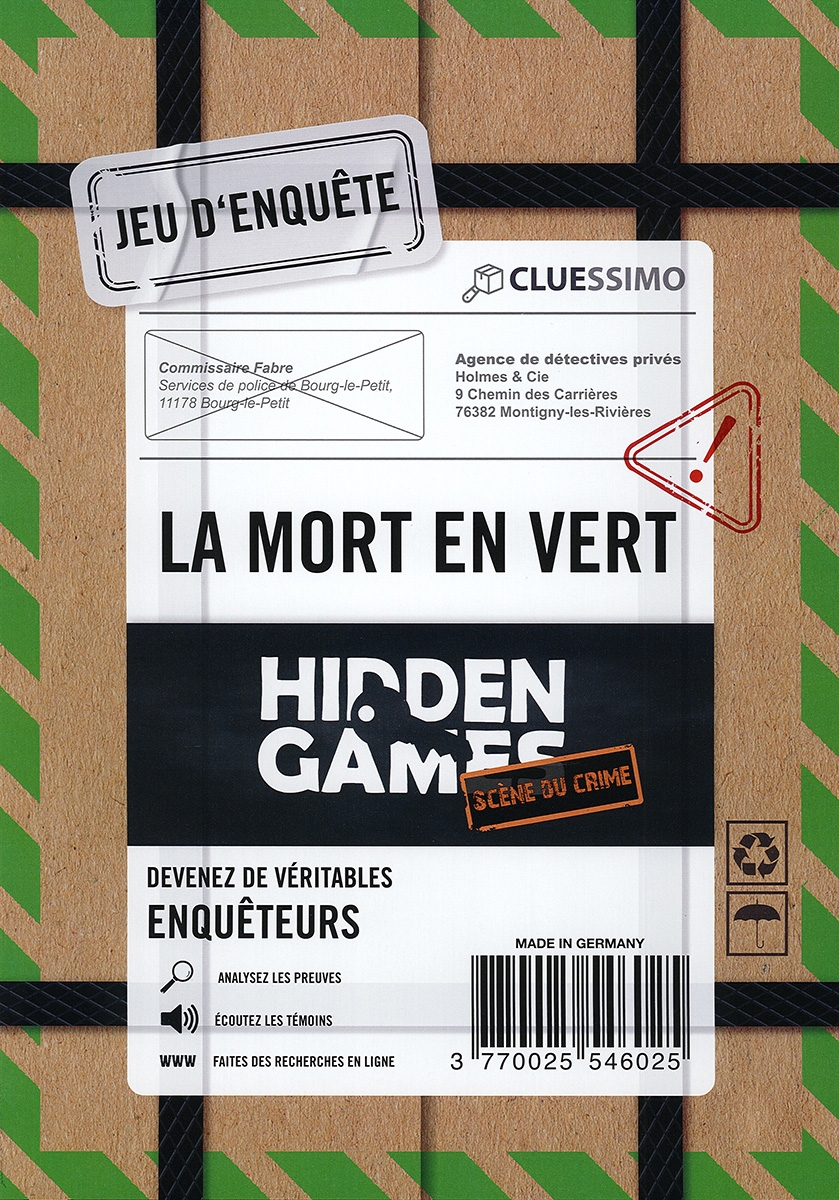 Enquête Hidden Games - La Mort en Vert Enquête - UltraJeux