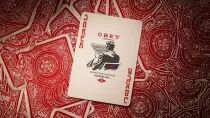 Obey Rouge - Jeu de 54 Cartes - Theory11