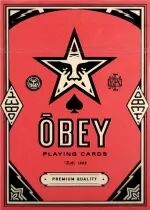 Obey Rouge - Jeu de 54 Cartes - Theory11