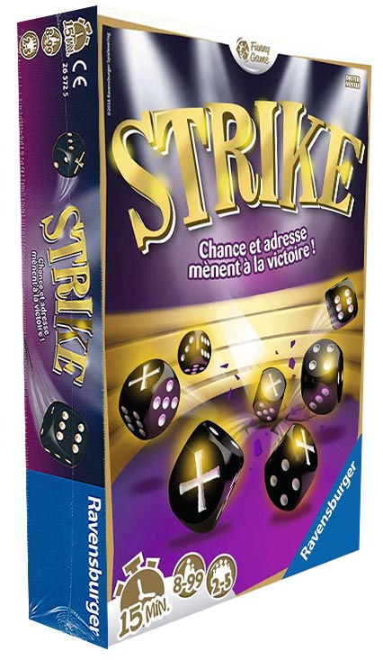 Ravensburger - Strike - Jeu d'ambiance - Jeu de dés - famille ou entre amis  - de 2 à 5 joueurs - à partir de 8 ans - Mixte - 26572 - Version française  : : Jeux et Jouets