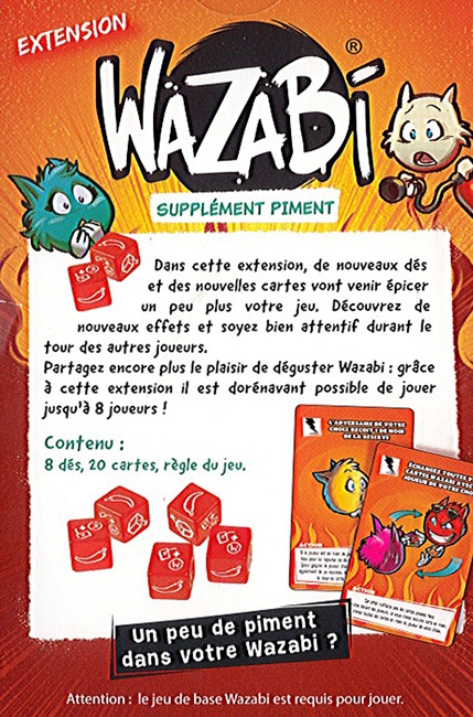 Wazabi extension Supplément Piment - C'est le jeu